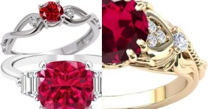 ruby and diamond engagement ring